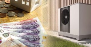 What is the average cost of an air source heat pump in the UK