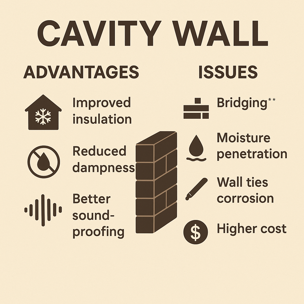Cavity wall advantages and isuues